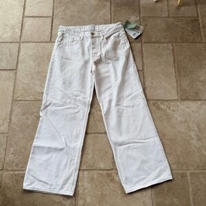 H&M Women's Wide Leg White Jeans
